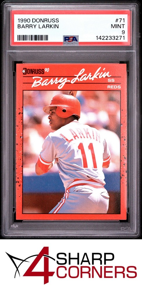 1990 Donruss #71 Barry Larkin Reds Hof Psa 9Set builders paradise - improve your registry!