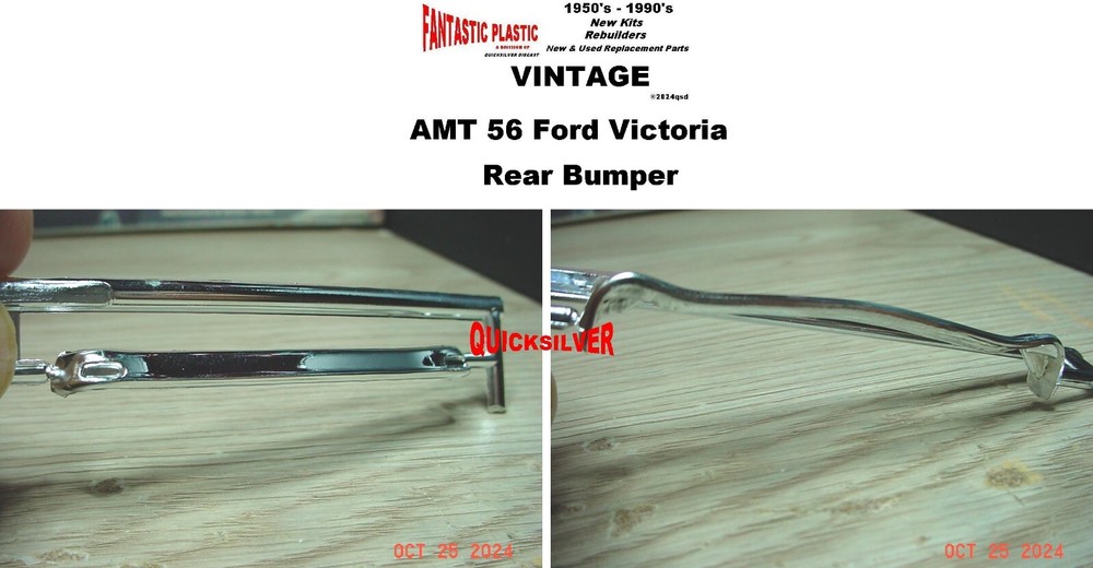 Vintage AMT 56 Ford Victoria Rear Bumper 1/25 Model Part fp28