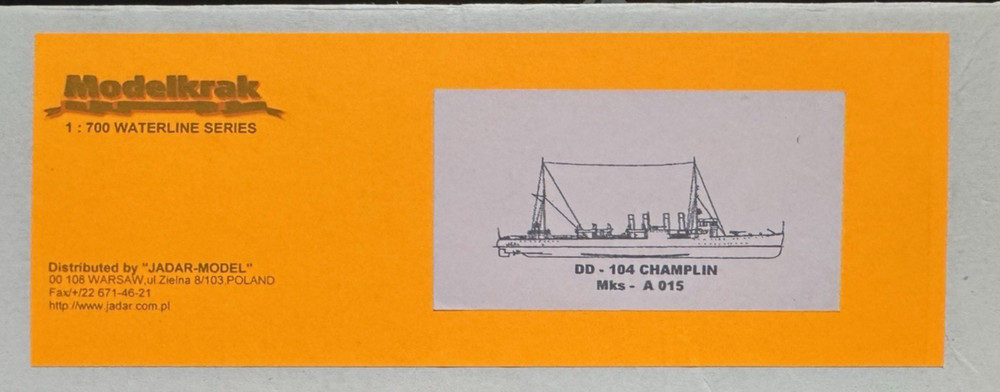 Modelkrak 1/700 Destroyer Wickes-class USS Champlin DD-104 WWI DESTROYER RESIN