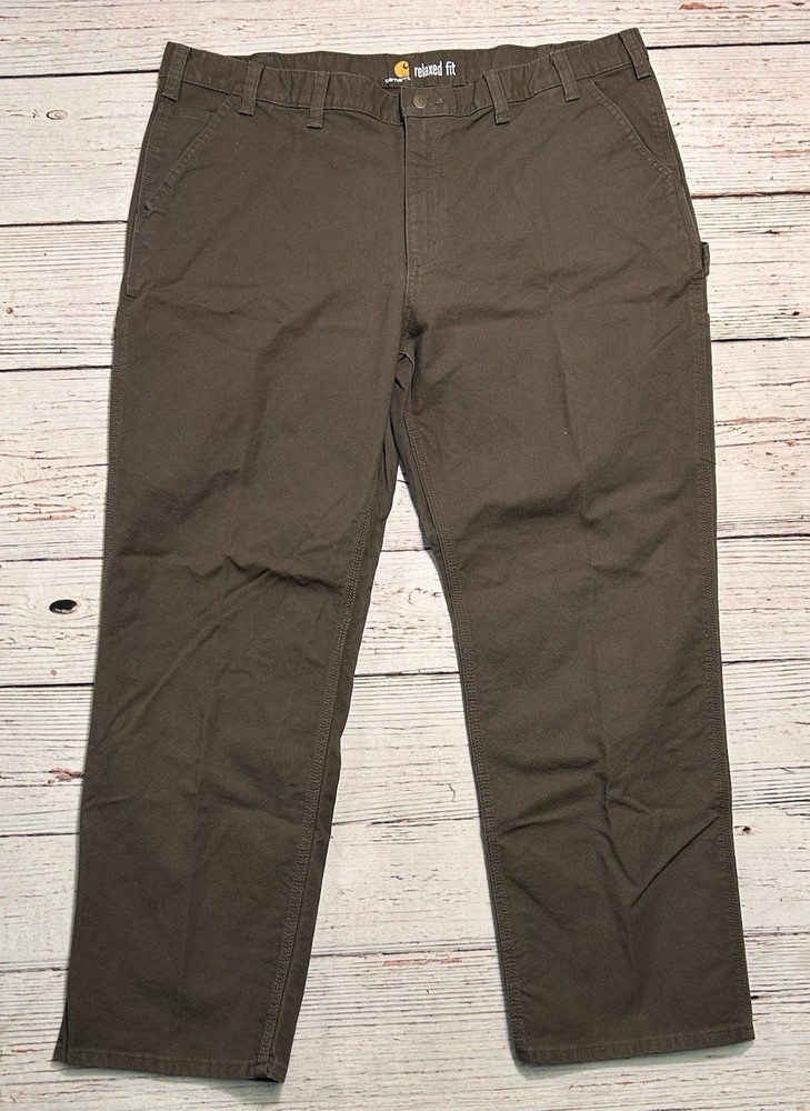 Carhartt Relaxed Fit Canvas Work Pants for Men Size 44x32 Dark Green