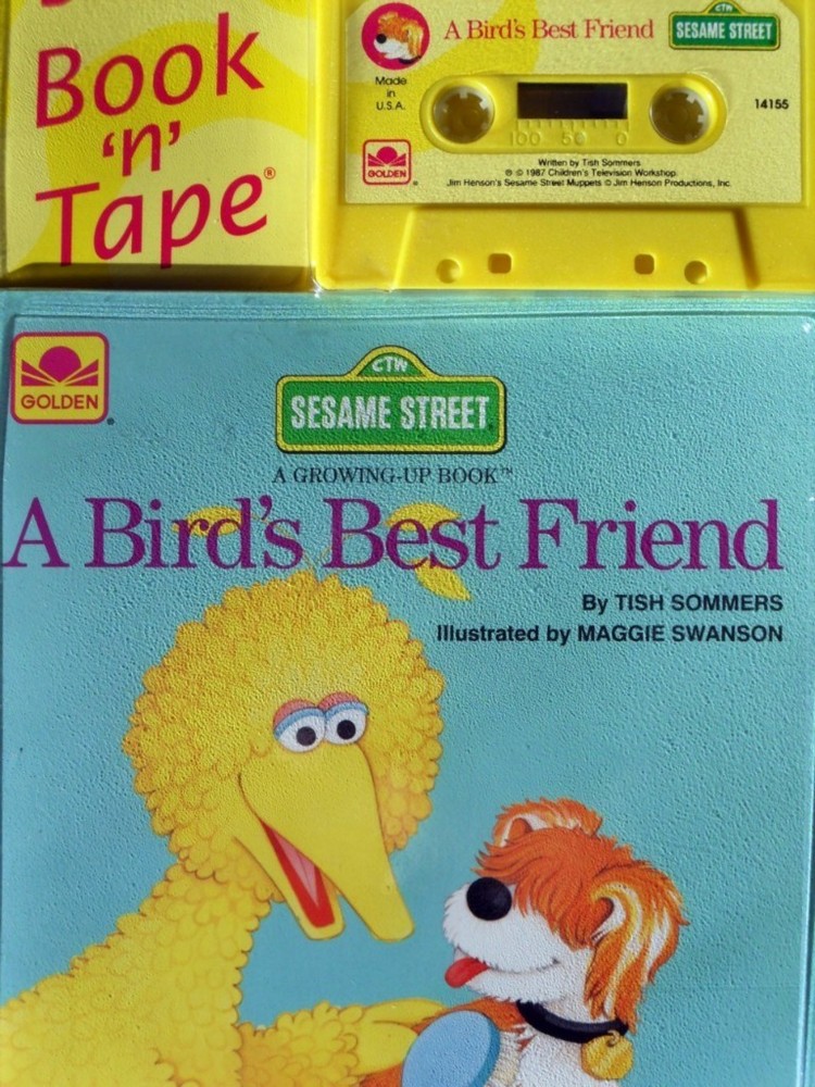 BIRD'S BEST FRIEND Sesame Street 14155 Golden Read Along Book & Cassette SEALED