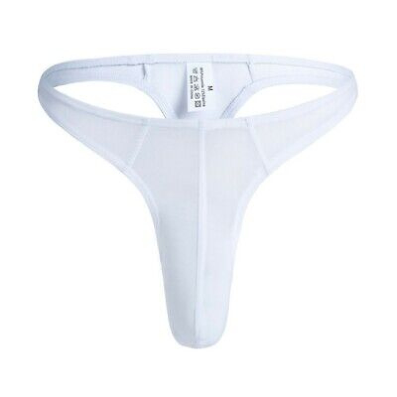 Mens Ice Silk Long Sheath Elephant Nose Briefs G-String Thong Panties Underwear