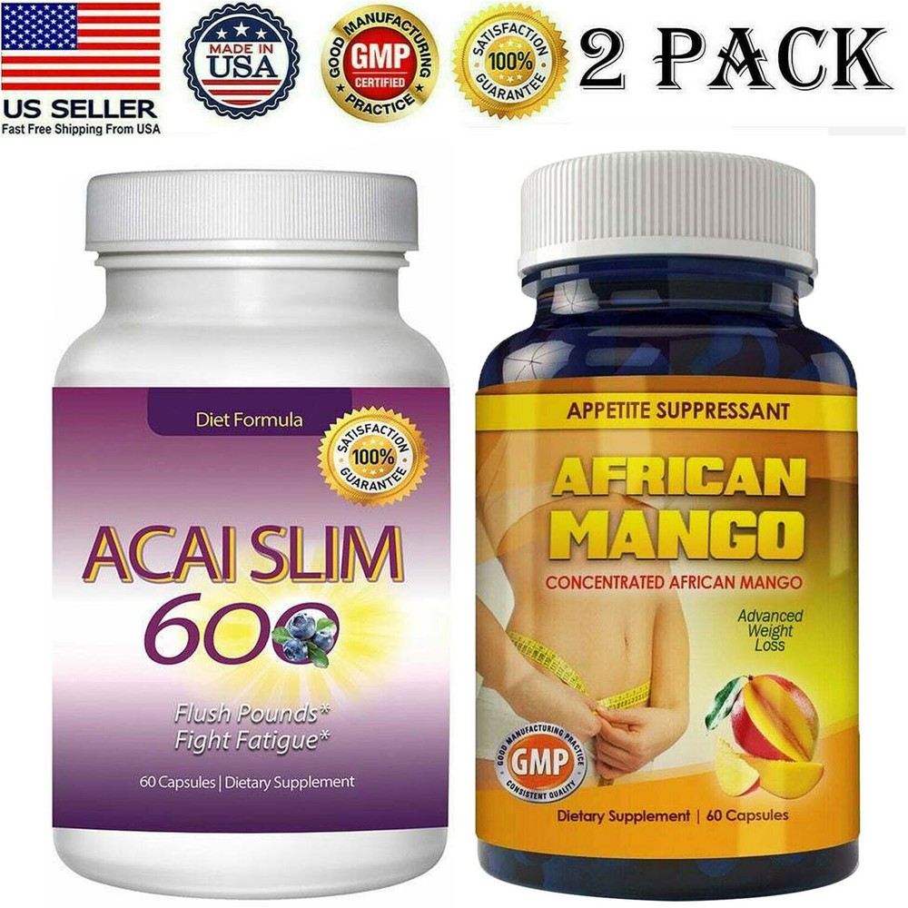 Acai Berry Fat Burn & African Mango Weight Loss Appetite Suppressant Capsules-image