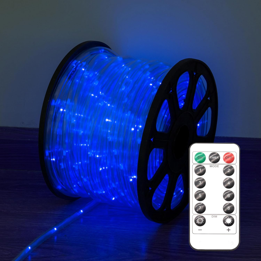 LED Rope Lights for Outside, 10Ft 360°Waterproof LED Rope Lighting, 43 Leds 110V