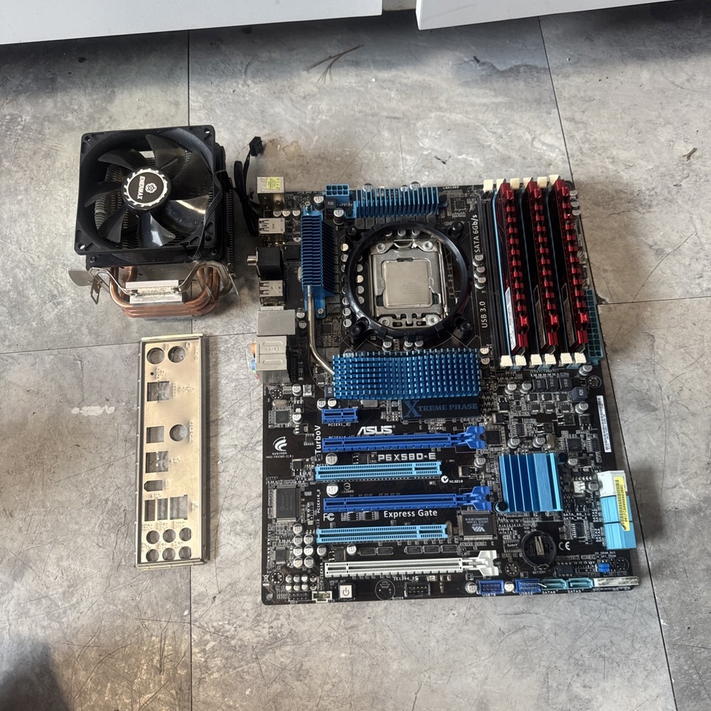 ASUS P6X58D-E Rev 1.00G LGA1366, Intel I7-930 CPU/Fan - W/ memory