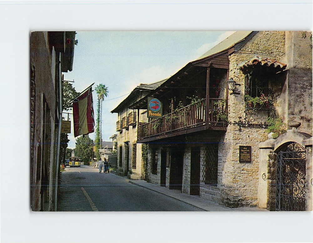 Postcard Old Spanish Inn St. Augustine Florida USA