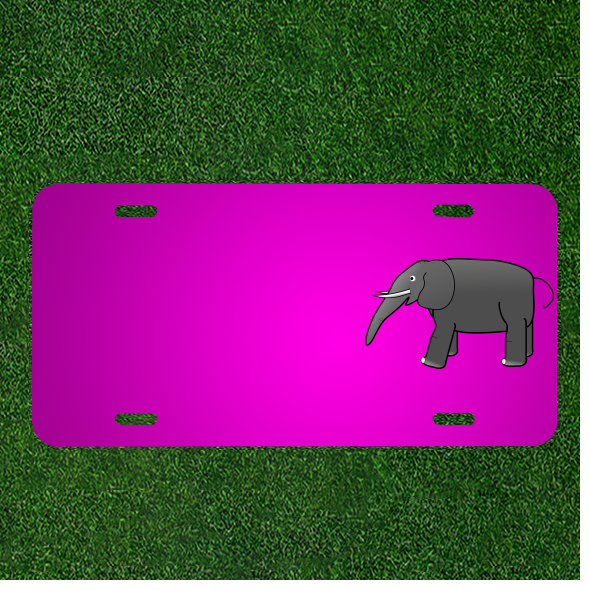 Create a Custom Personalized Car License Plate with Names in Elegant Elephant Gray Grey Finish