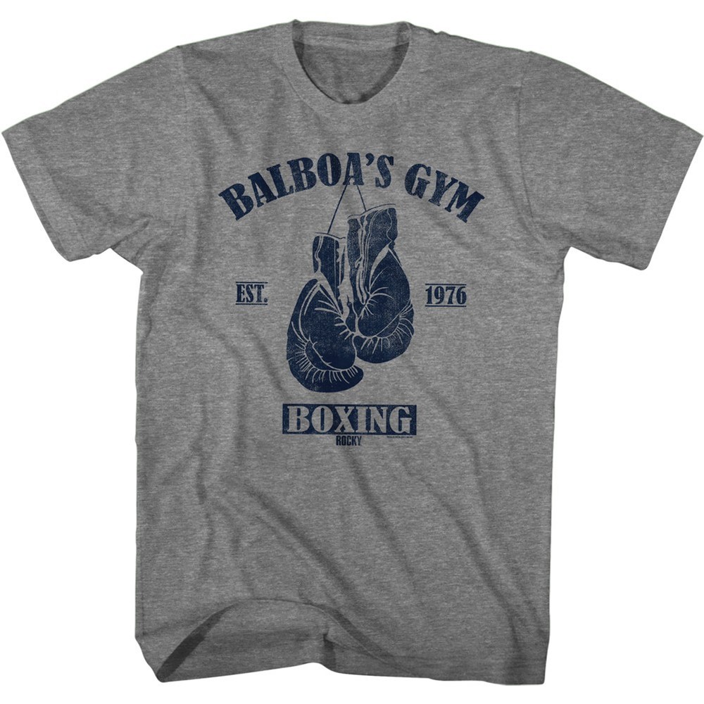 Rocky Balboa's Boxing Gym Est 1976 Hanging Gloves Men's T Shirt LG