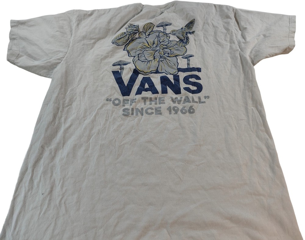 Men's Large White Short Sleeve Vans Off The Wall Since 1966 Graphic T-Shirt
