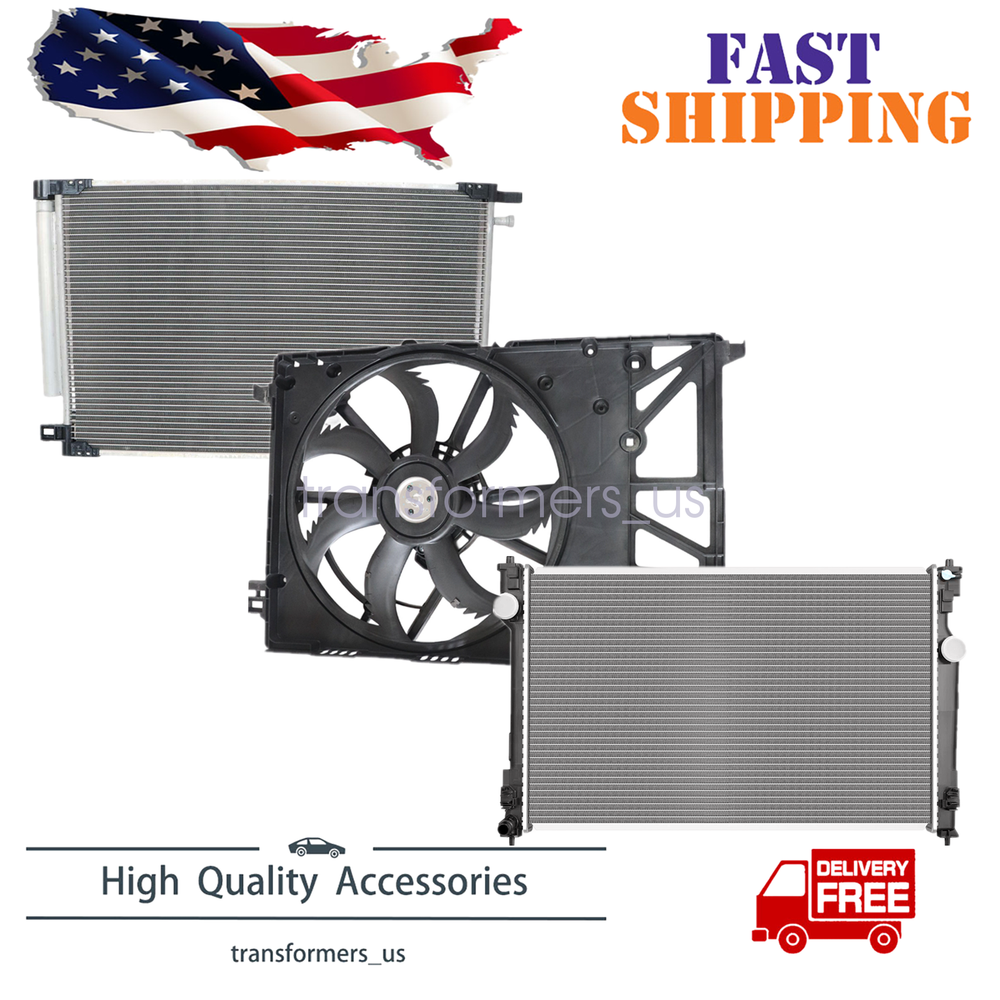 New Radiator A/C Condenser and Fan 2018-2024 for Toyota Camry 2.5L Non-Hybrid