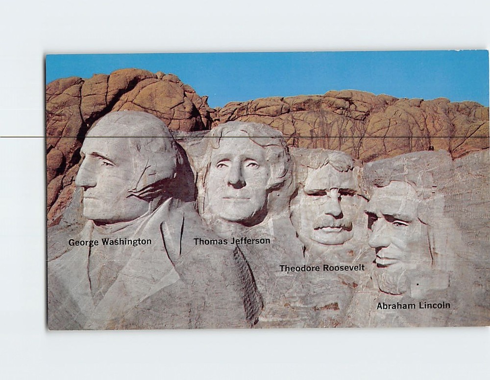 Postcard Mount Rushmore National Monument Black Hills South Dakota