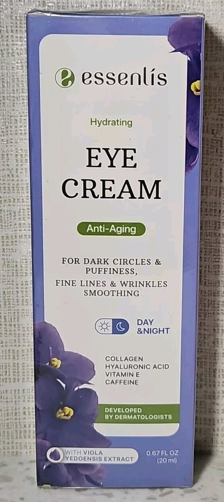 Essenlis Hydrating Caffeine Eye Cream Day & Night Anti-Aging 0.67 Fl.oz 10/26