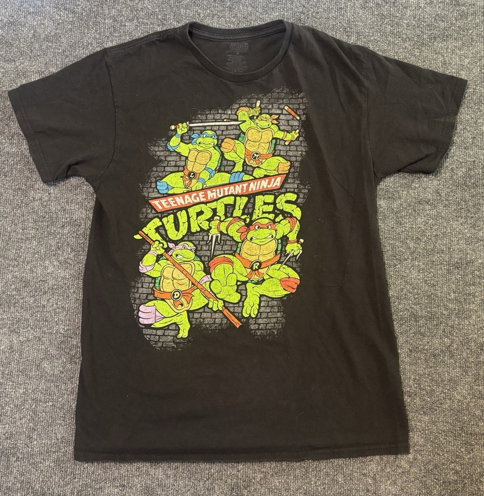 Nickelodeon Teenage Mutant Ninja Turtles T-Shirt Adult Medium Short Sleeve Black