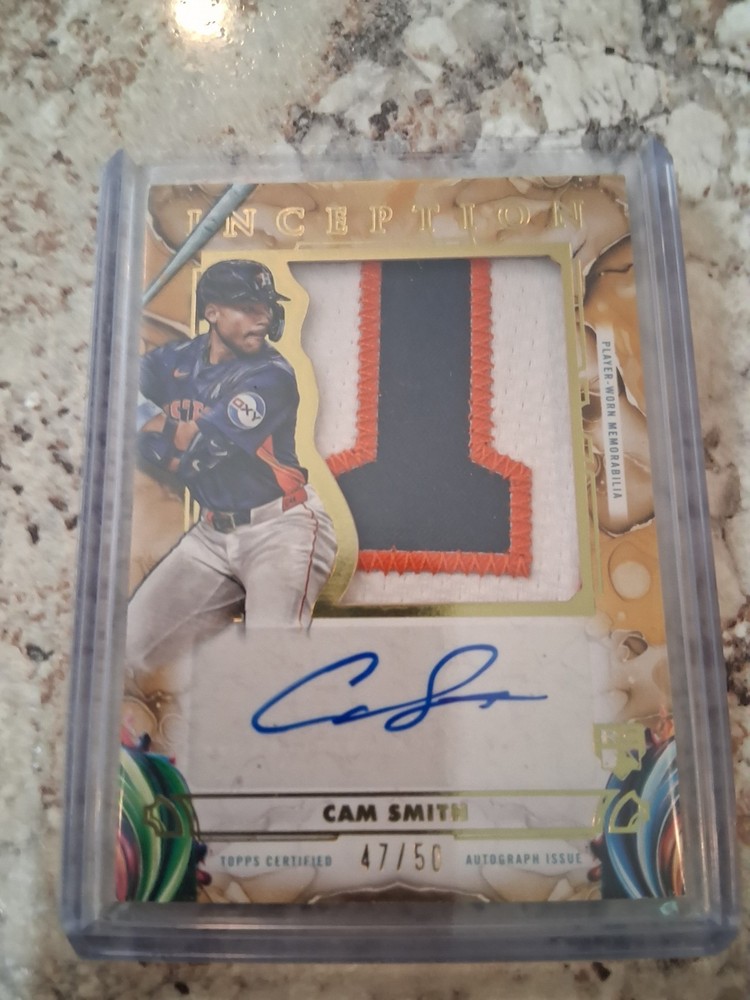 Cam Smith 2025 Topps Inception Jumbo Patch Rookie Auto#/50. Nice !