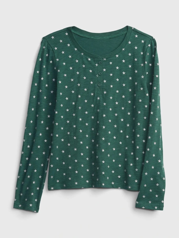 NWT Gap Kids Girls Henley Shirt stars silver metallic  holiday   u pick size