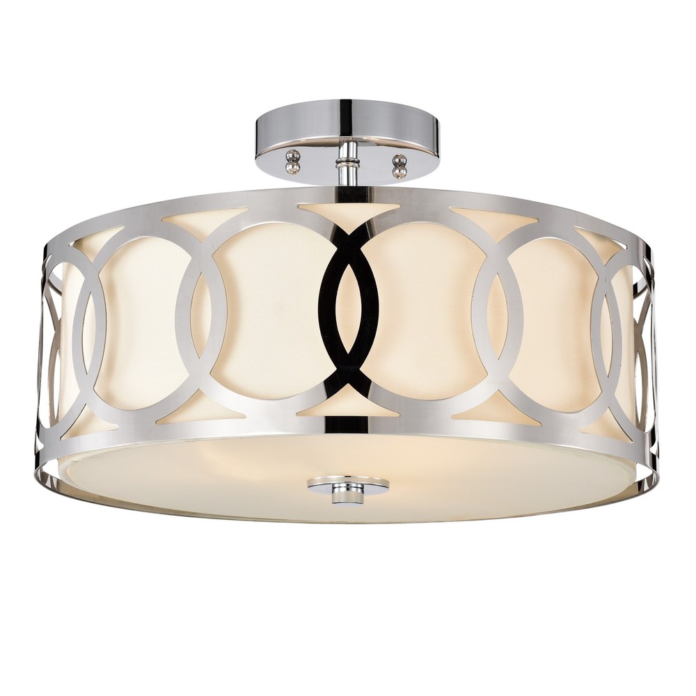 3-Light Modern Semi-Flush Mount Ceiling Fixture  