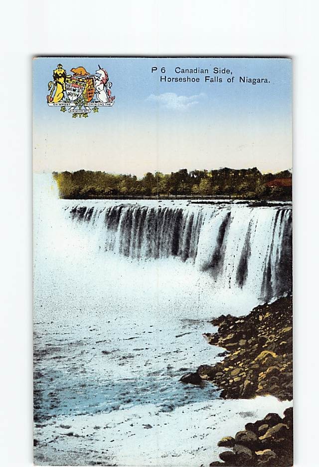 Postcard Horseshoe Falls of Niagara Canadian Side Niagara Falls Canada