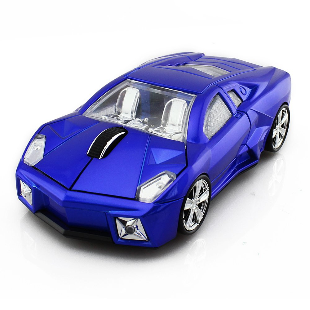 Wireless 2.4G USB Optical Sports Car Mouse for Laptop & Desktop