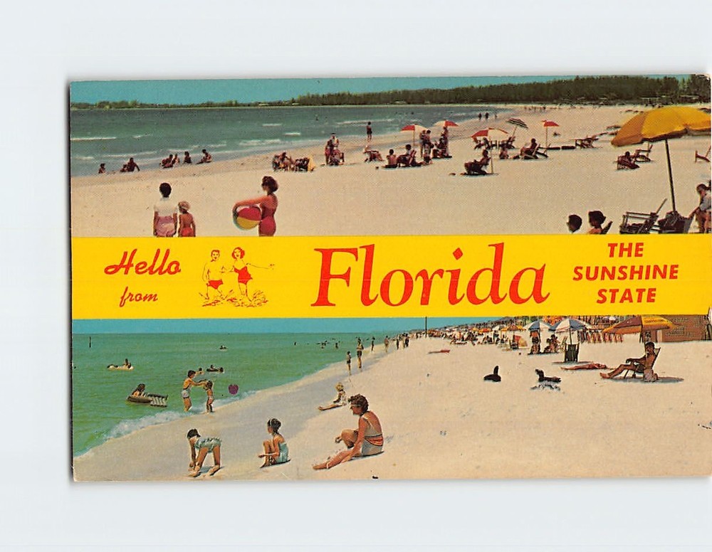 Postcard Beach Scene in Florida USA