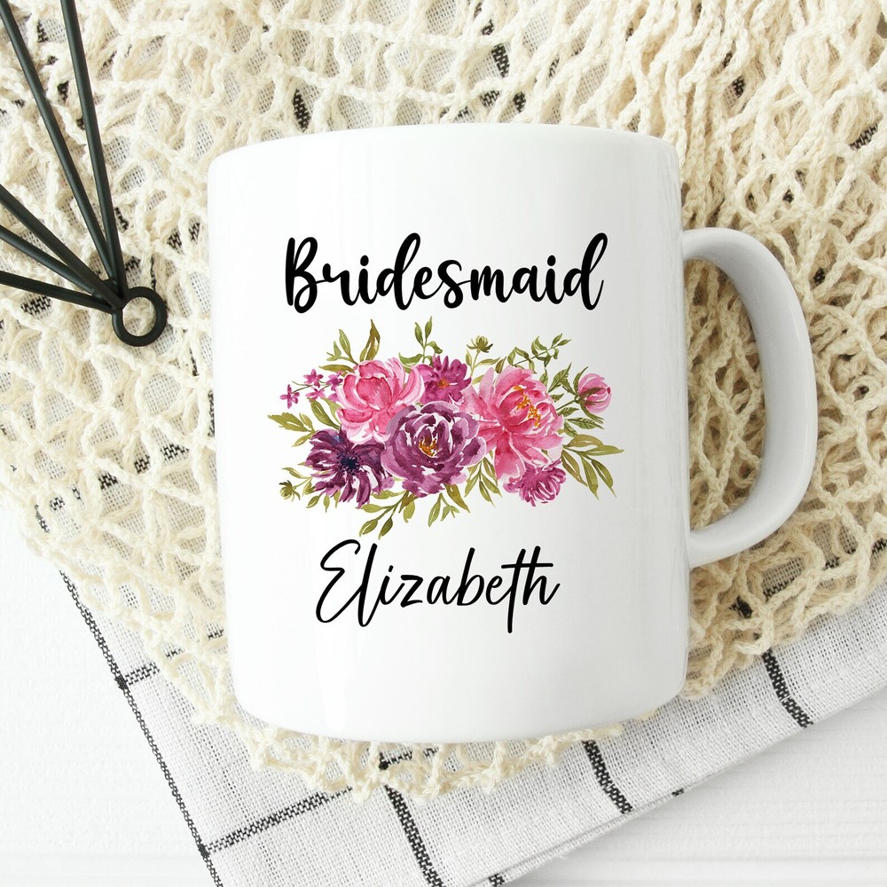 Taza de boda Taza de dama de honor personalizada Taza de dama de honor Regalo personalizado Boda