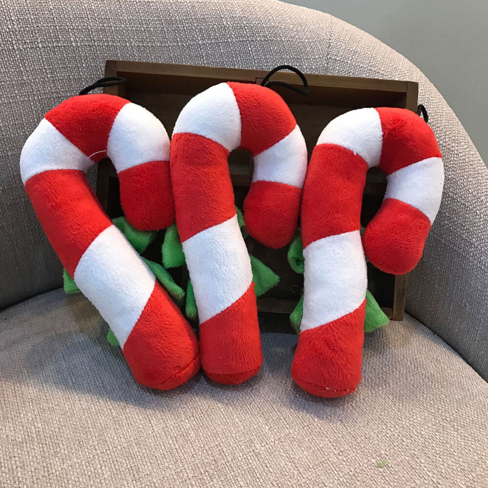 Candy Cane Chew Toy Candy Cane Dog Chew Toy Christmas Squeaky Dog Toys