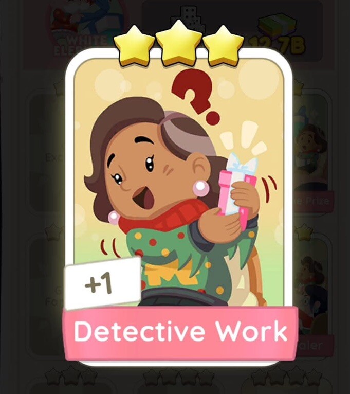 Detective Work-Monopoly Go-ステッカー - 3つ星-️