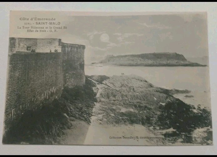 Antique Saint Malo France Coastal Fortress RPPC Postcard