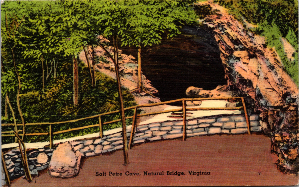 Salt Petre Cave Natural Bridge Virginia Vintage Postcard