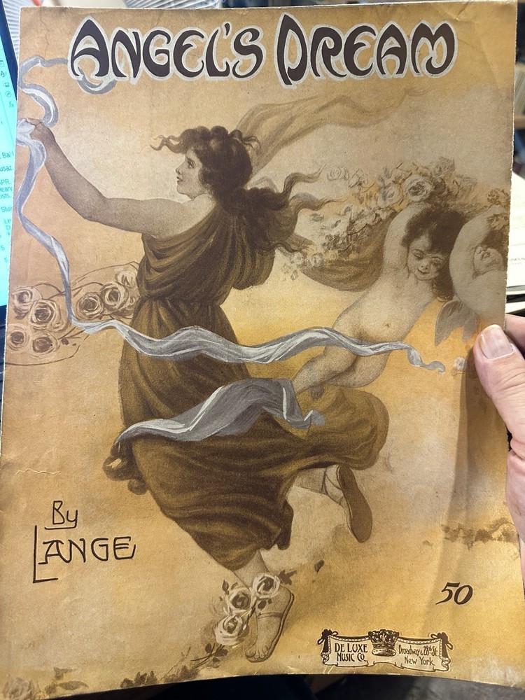 11x14 UNDATED Instrumental Sheet Music ANGEL’S DREAM by Lange