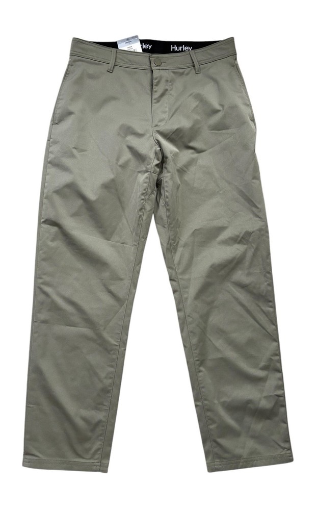 Hurley Men's Light Green Jet Set Tech Pants 34x30 with Side Zip Pocket