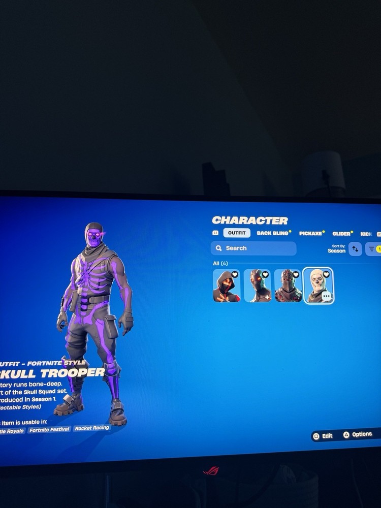 Purple skull trooper,Black night,maxed omega,SEE DESCRIPTION!