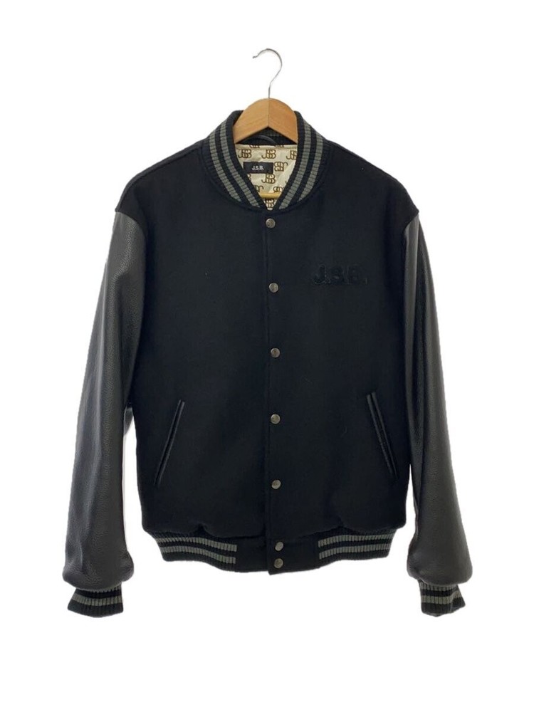JSB Logo Varsity Jacket in Black Leather Size L - Style 50855199 173