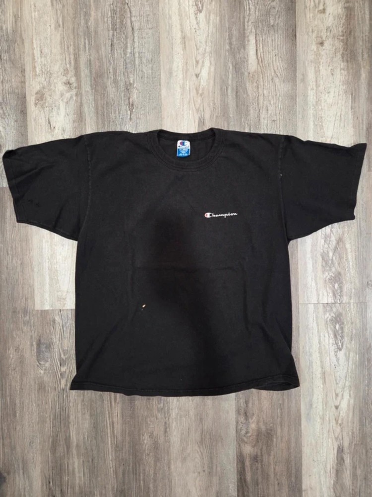 Vintage VTG Y2K Black Champion T-Shirt Men's XL