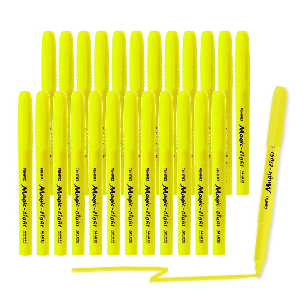 AIHAO Yellow Highlighters Markers, Chisel Tip Highlighter Pens, Pocket-Style,...