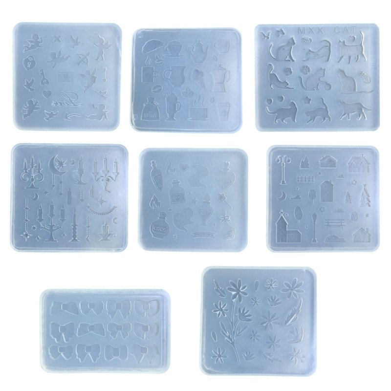 Flower Bowknot Silicone Mould Crystal Epoxy Resin Cast Molds for DIY Jewelry