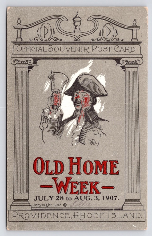 1907~Old Home Week~Official Souvenir~Providence Rhode Island RI~Antique Postcard