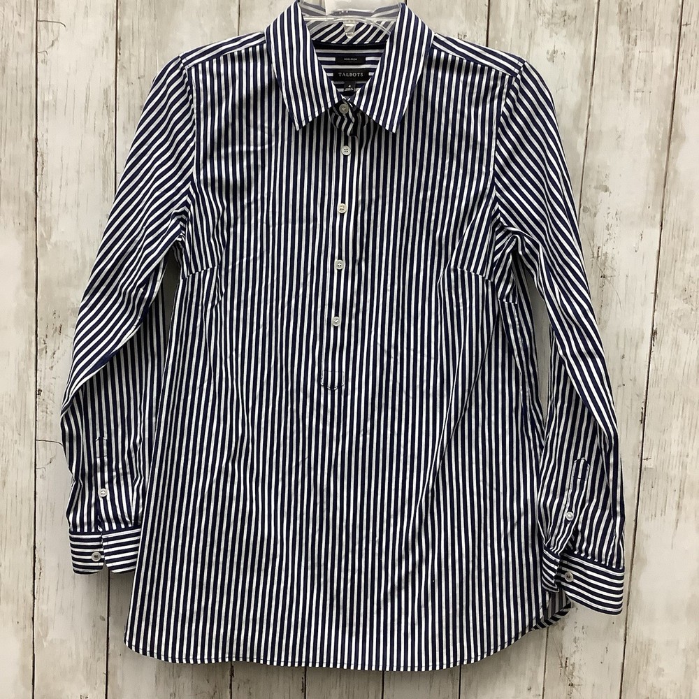 Talbots Long Sleeve Button Up To Size 4 0416-214