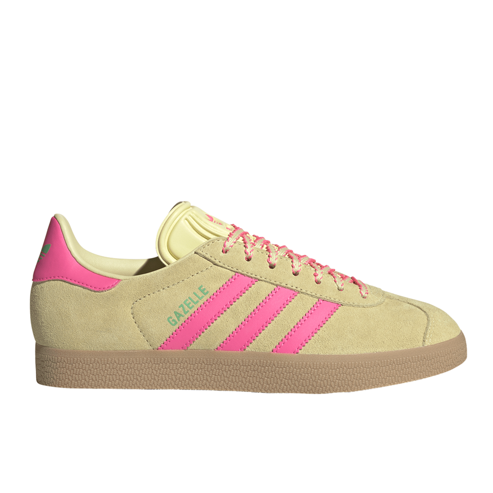 adidas Gazelle Indoor Lace Up  Womens Beige, Pink, Yellow Sneakers Casual Shoes