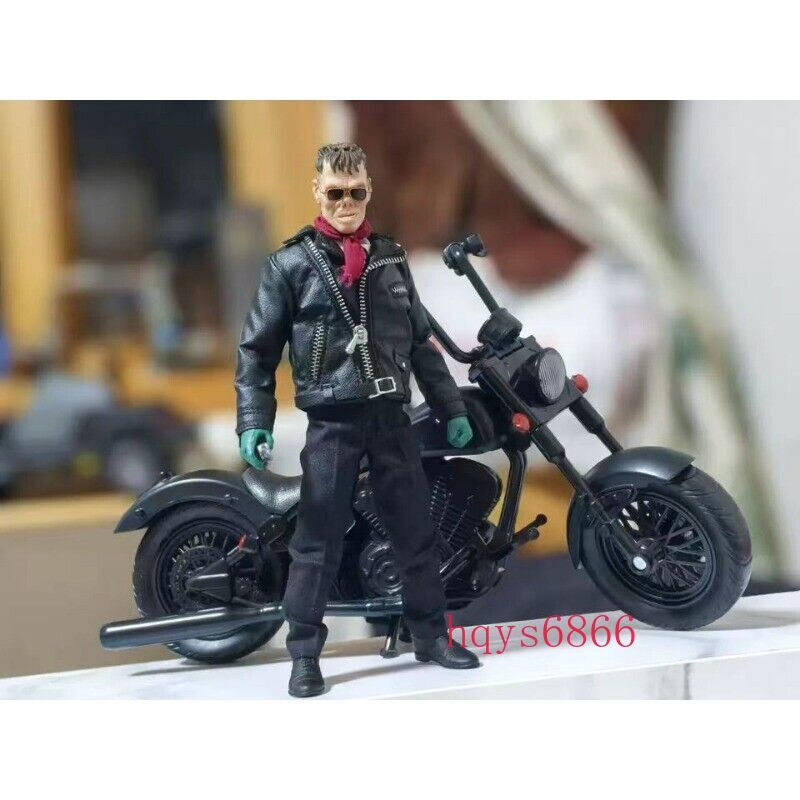 Custom 1/12 Scale Leather Pants Trousers Clothes Fit 6