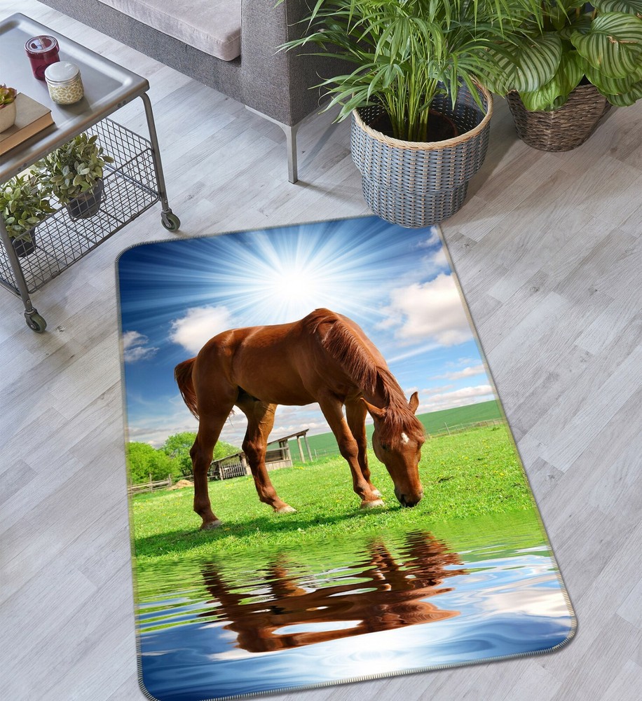 3D Sunshine Grassland O864 Animal Non Slip Rug Mat Elegant Photo Carpet Fay