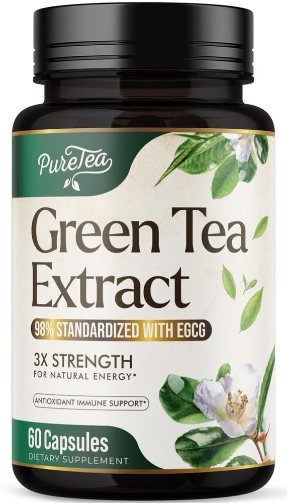 Green Tea Extract Pills 1000mg with EGCG for Heart Support with Antioxidants ...