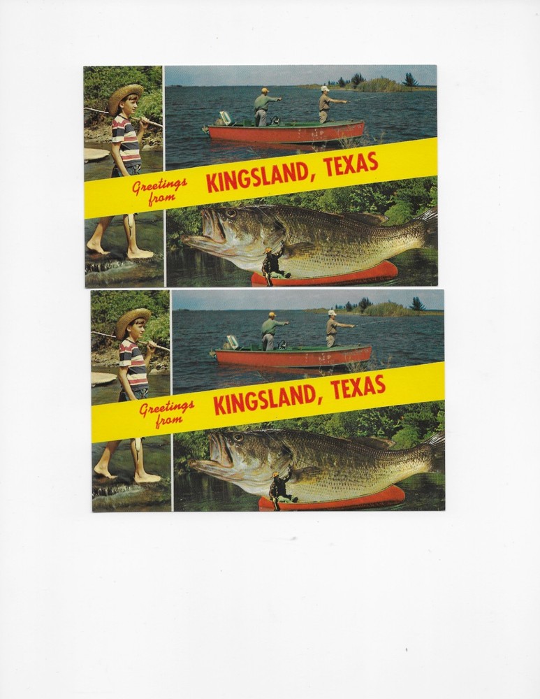 Lot of 10 Postcards, Greetings from Kingsland, Texas
