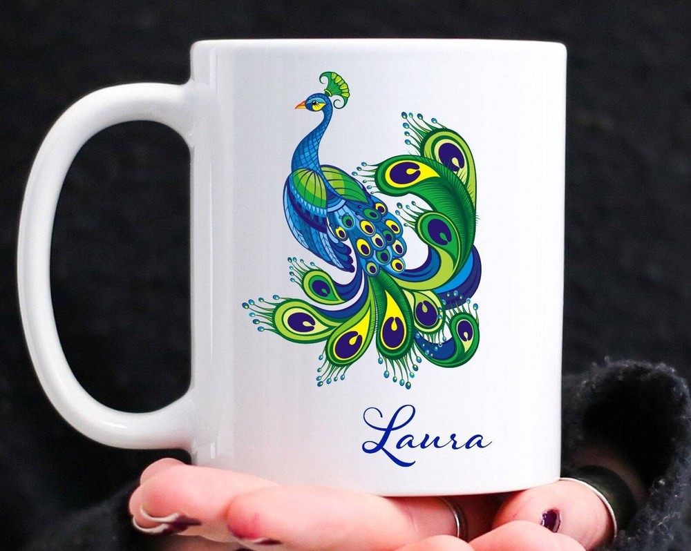 Personalized Gifts Peacock Gifts Personalized Peacock Mug Colorful Peacock