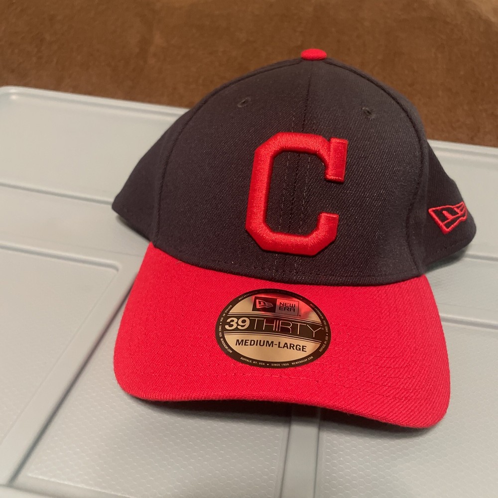 New Era Cleveland Indians MLB 39THIRTY Flex Hat in Blue for Medium Large Fit