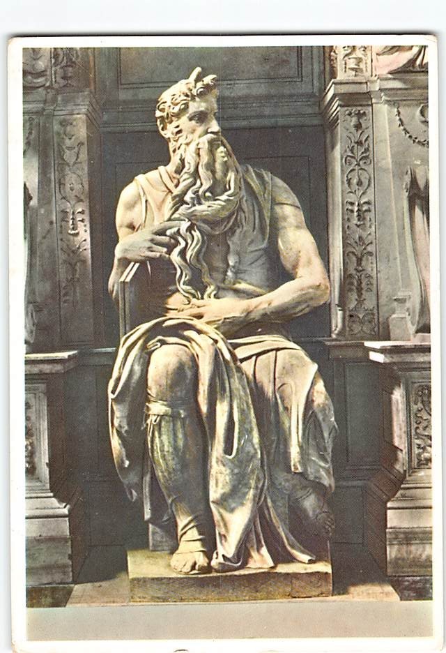 Postcard Moses Church of St. Peter in Vincoli Rome Italy