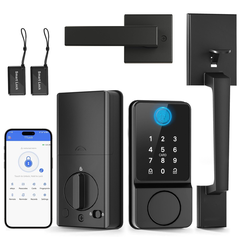 Smart Keyless Entry Door Lock with Handle – APP & Keypad Control