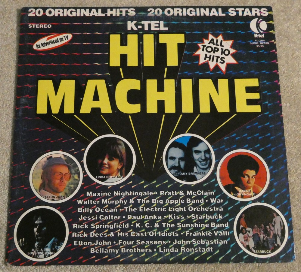 1976 K-Tel Hit Machine LP Vinyl Featuring KISS Elton John ELO Rick Dees  