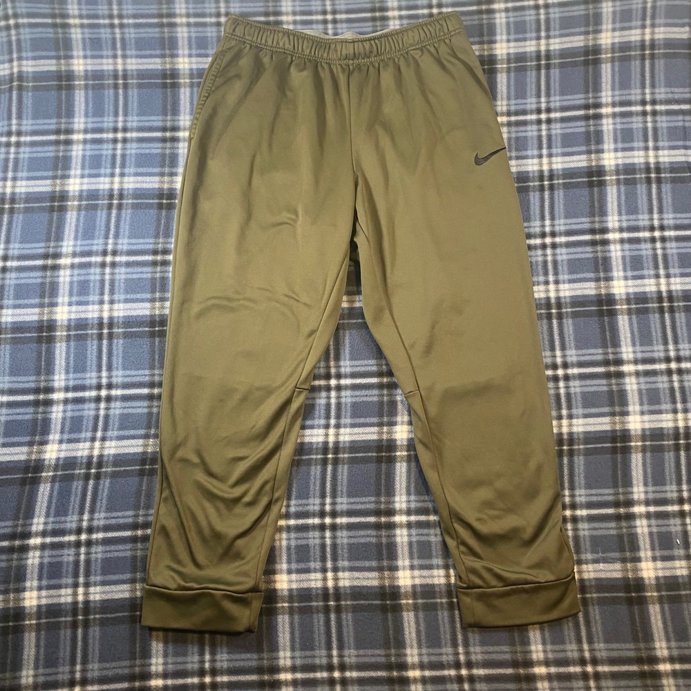 Nike Therma-FIT Mens XXL Olive Green Fleece Training Jogger Sweatpant 716373-325