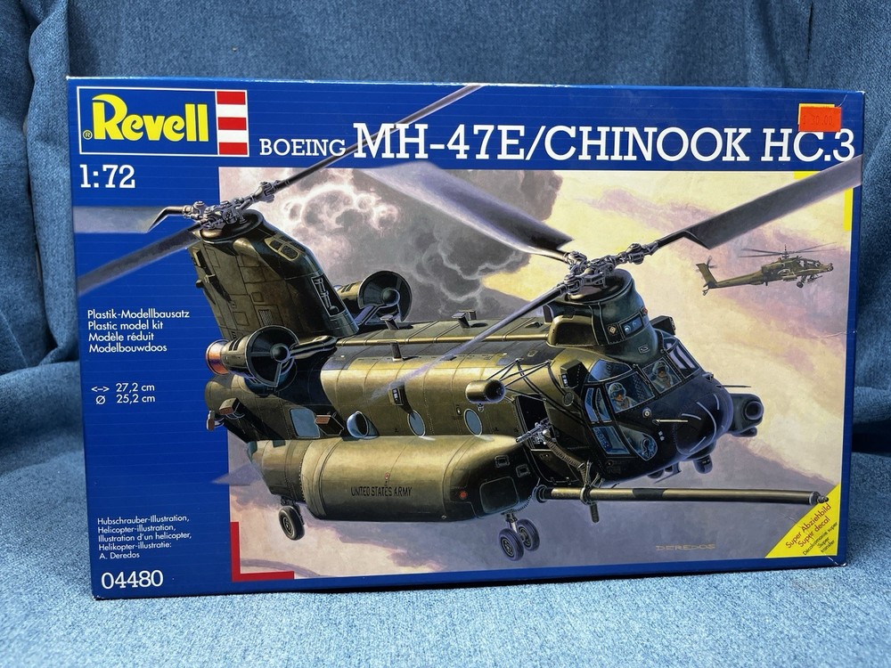 Revell Boeing MH-47E/CHINOOK HC.3 1/72 Scale Helicopter Model Kit SEALED Box