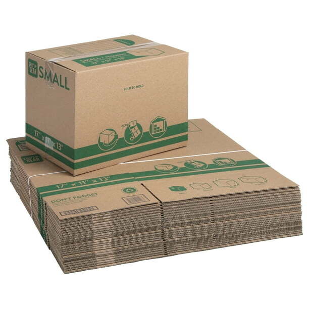Pen+Gear 25 Small Recycled Moving Boxes for Storage and Packing